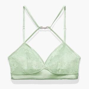 Savage X Fenty Mint Green Strap Up Lace Bralette